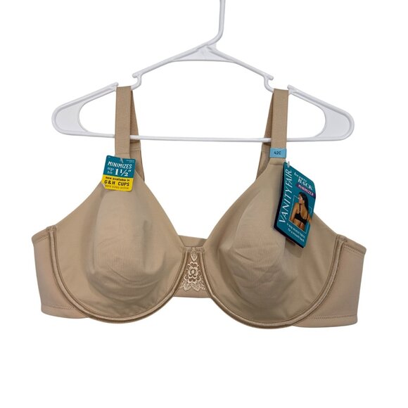Vanity Fair Beauty Back Women Minimizer Underwire Bra Size 42C Nude - Picture 11 of 13